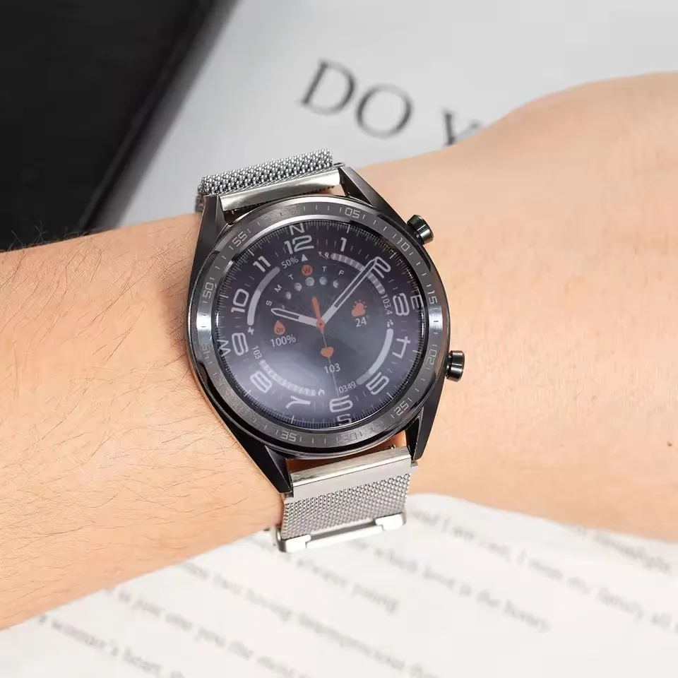 Stainless Steel 22mm Milanese Loop Watch Strap in Silver