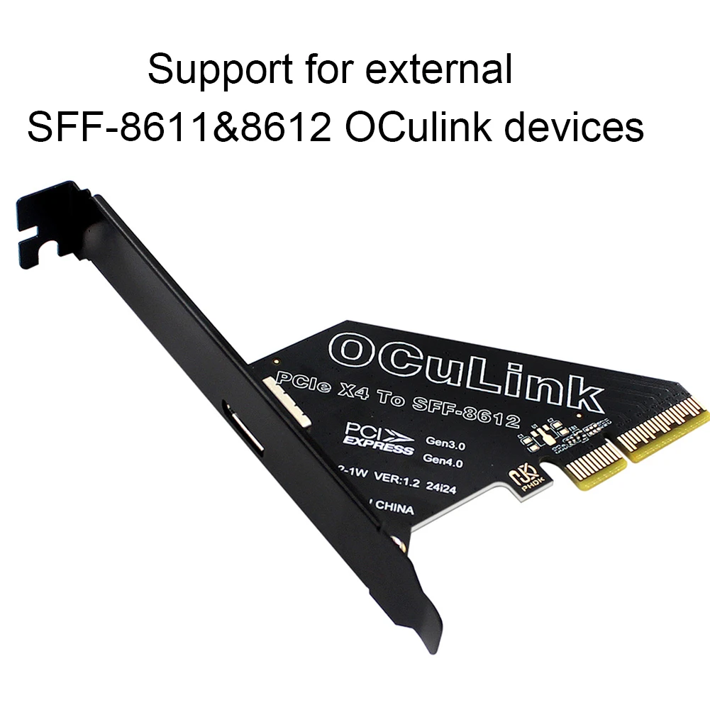 PCIe To SFF 8611 and 8612 Adapter Card Supports PCIe 4.0 for SFF U2 SSD and Compatible with Windows Linux OS
