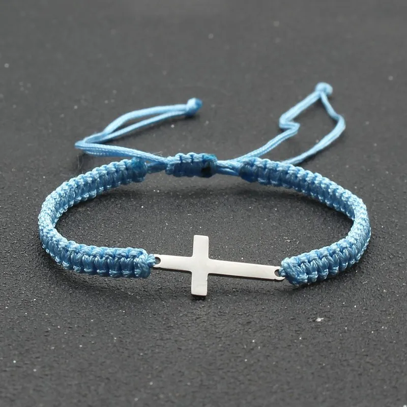 2 Pezzi Braccialetti Rossi Con Corda Intrecciata Con Simpatici