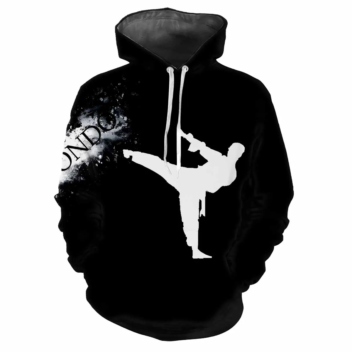 thumbnail image 1 of Sudadera con capucha personalizada con estampado de taekwondo para hombre, otoño e invierno, cómoda, clásica, vintage, nueva sudadera con capucha, sudadera con capucha y2k, ropa para hombre, 1 of 5