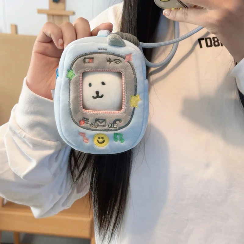 For 10cm Cartoon Plush Doll Display Bag Dustproof Storage Bag For 10cm Cotton Doll Phone Shape Halterneck Bag Doll Accessories