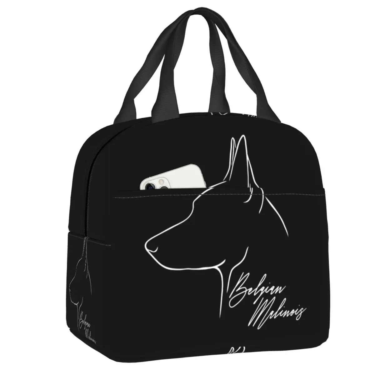 

Belgian Malinois Dog Lunch Box Thermal Cooler Food Insulated Lunch Bag for Women School Work Picnic Portable Tote Container