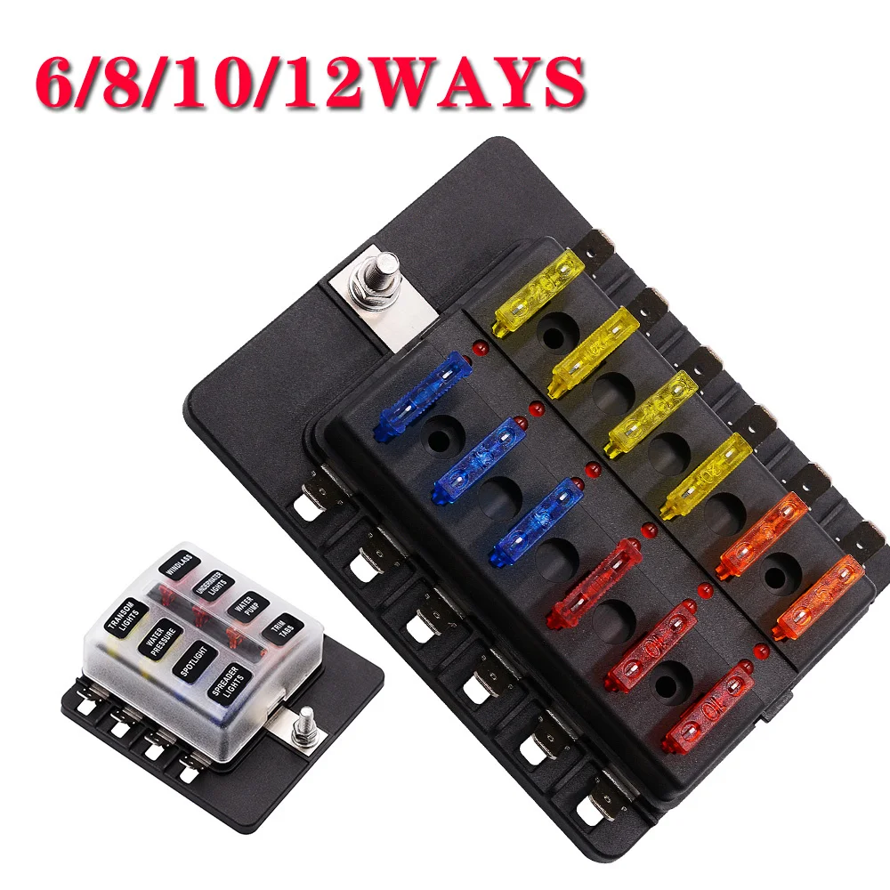 Universal Car 6 Way 8 Way Blade Fuse Terminal Block Auto Track Fuse