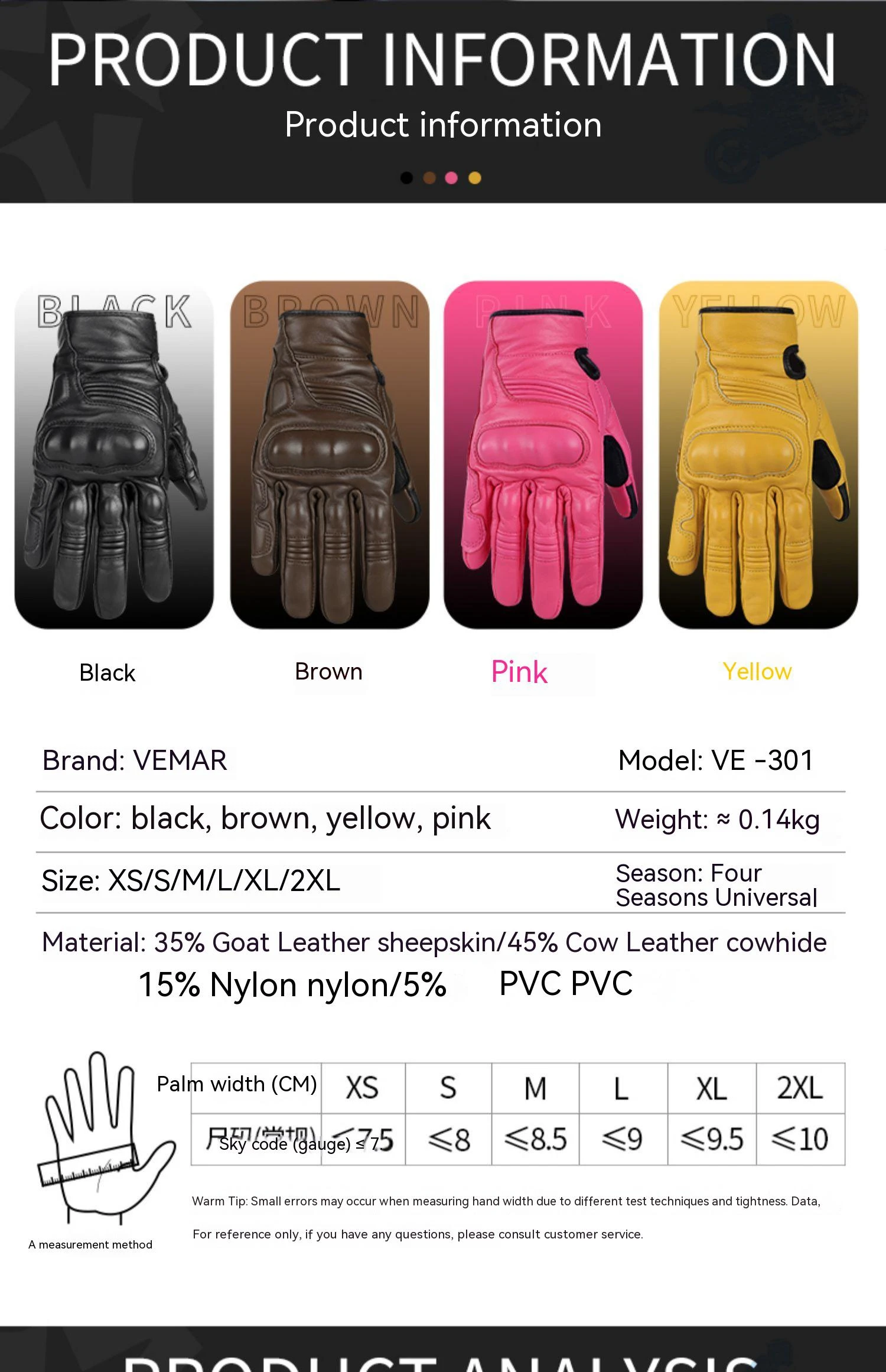 Zune Lotoo Leather Tactical Gloves for Men, Full Finger & Fingerless Motorcycle Gloves with Touchscreen Fingers, Eva Palm Padded Impact Protection