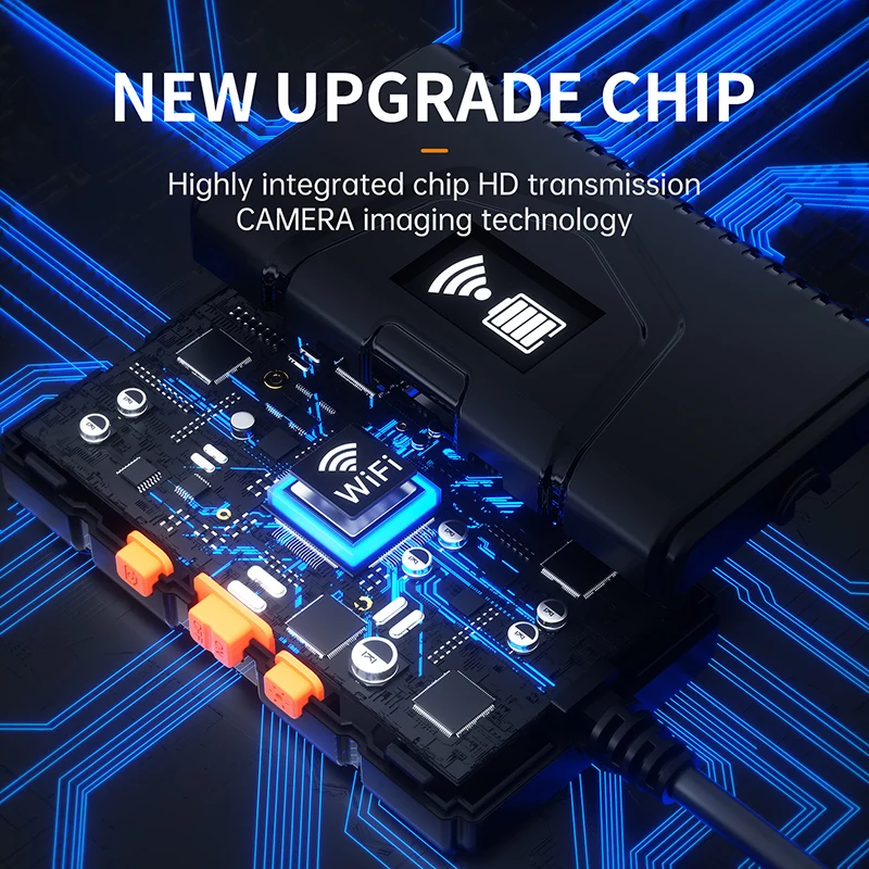 Wireless Endoscope 1080P HD WiFi Inspection Borescope IP67 Waterproof Endoscope Camera with LED Light for Android IOS Smartphone 3