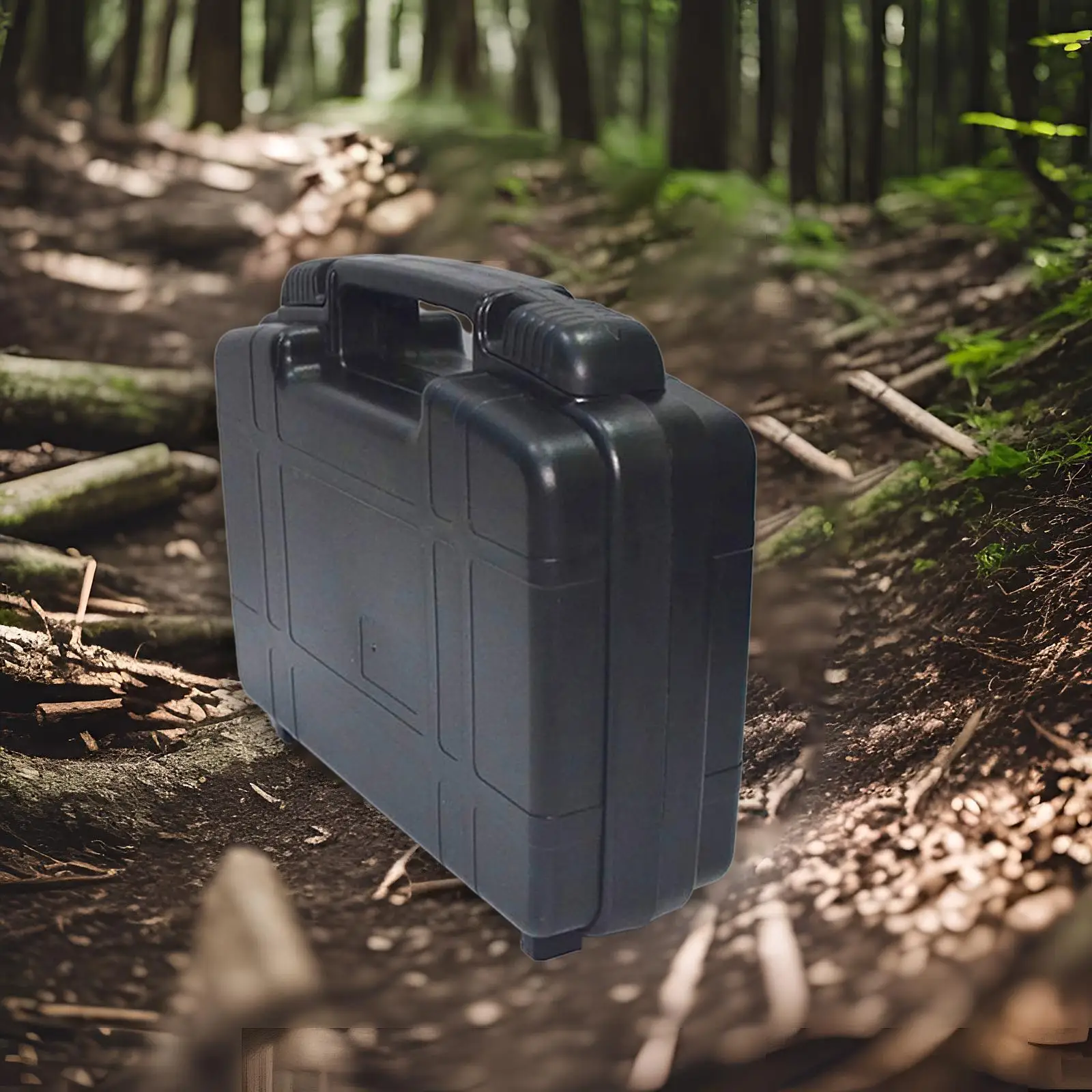 Portable Tool Box Shockproof for Tool Protection Empty Box Toolbox Carrying Case Organizer Storage Black Easy to Carry