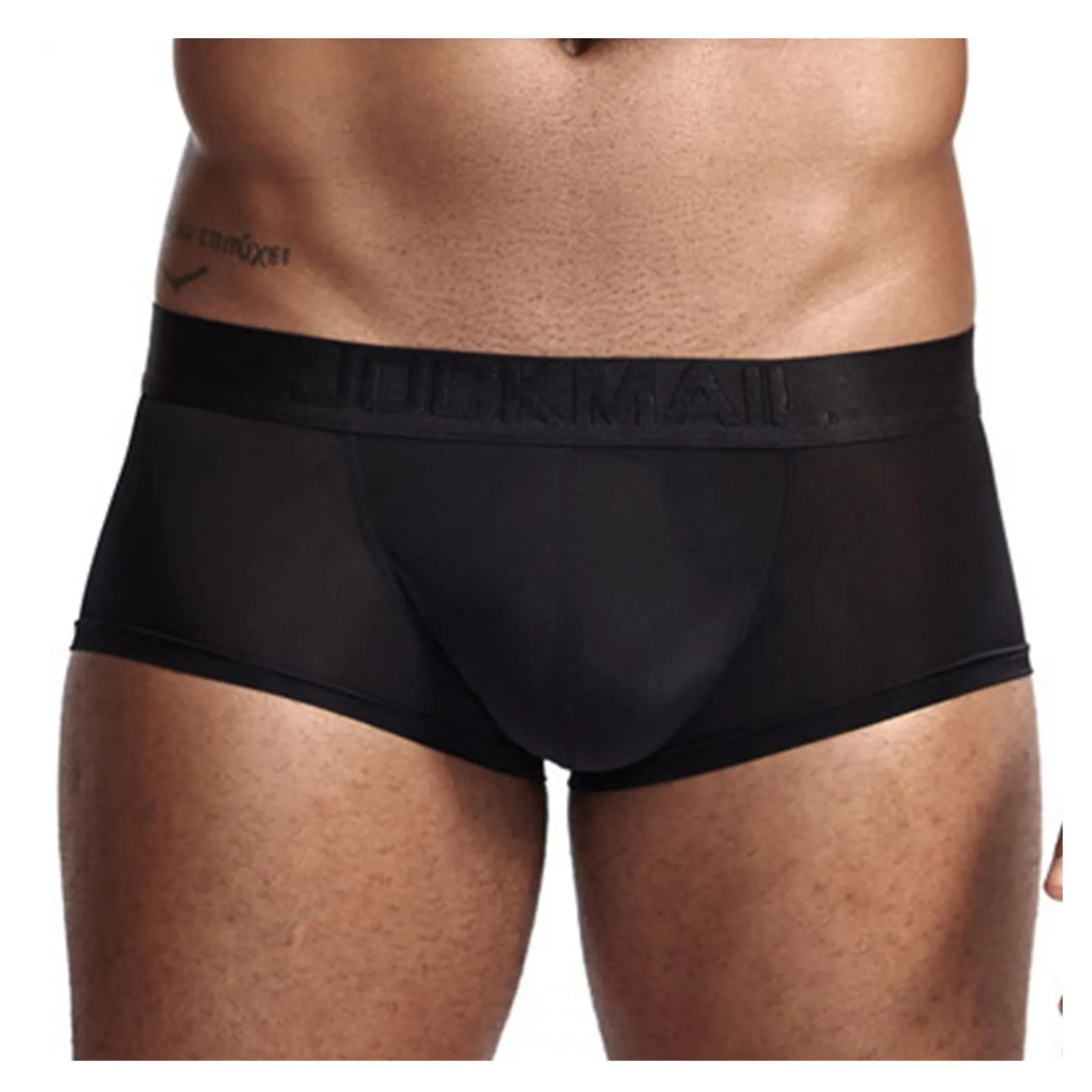 Men'S Ice Silk Underwear Sexy Underwear Shorts Underpants Letter Pouch Soft Briefs Panties Fashion Man Mens Clothing