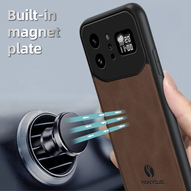 Noble Leather Sheepskin Bark Magnetic Shockproof Phone Case