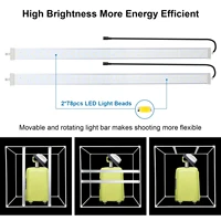 PULUZ 80cm Folding Portable 72W 9050LM White Light Photo Lighting Studio Shooting Tent Box Kit with 3 Colors Backdrops Softbox - Image 4