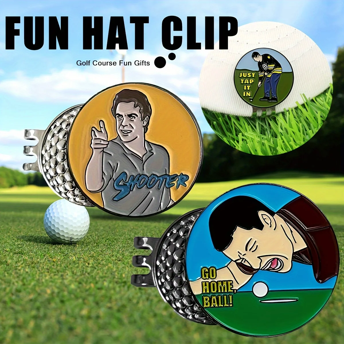 31mm Metal Golf Ball Marker-Durable & Magnetic for Caps Green Fork Ready-Stylish Golf Accessories for Men & Women