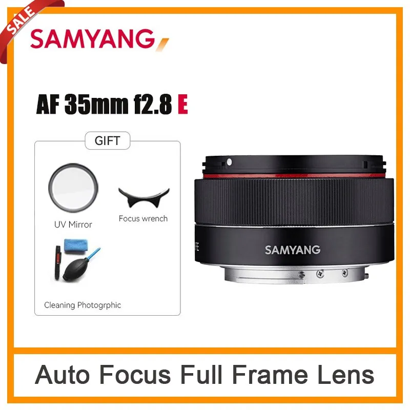 

Широкоугольный объектив Samyang 35 мм f/2,8 с автофокусом, ультракомпактный широкоугольный объектив с полной рамкой для Sony E Mount A7R A7II A7RII A7RIll A7Ill A7RIV A9II