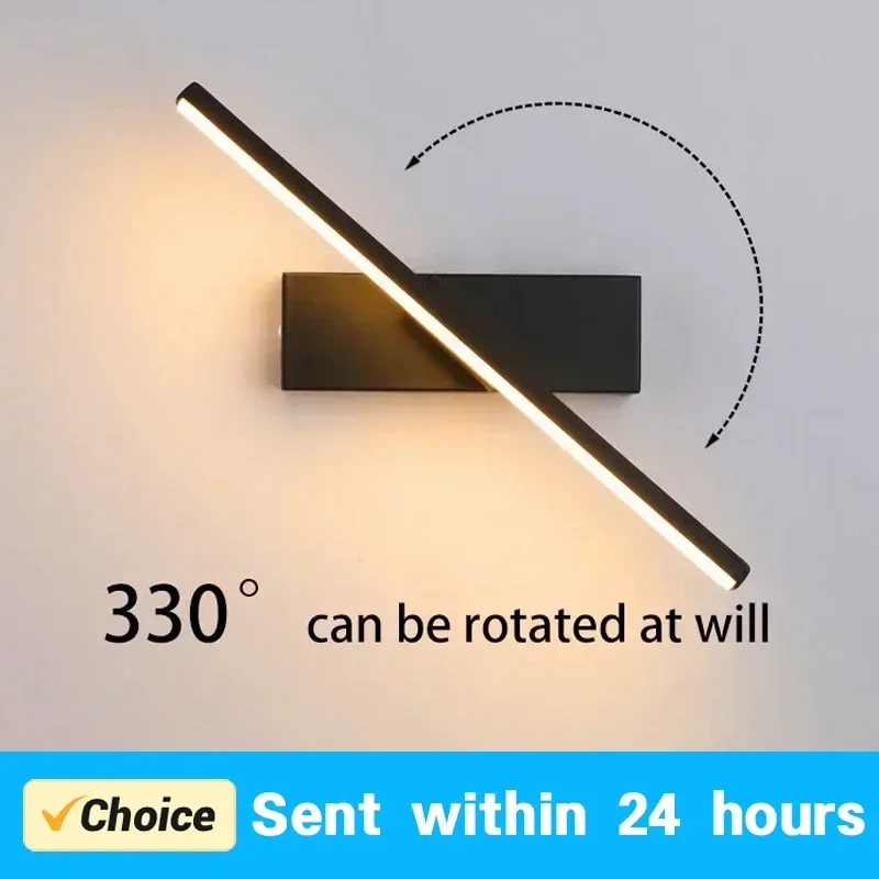 Modern LED Wall Lamp Stripes Wall Sconce for Bedroom Bedside Living Room Study Stairs Home Decor