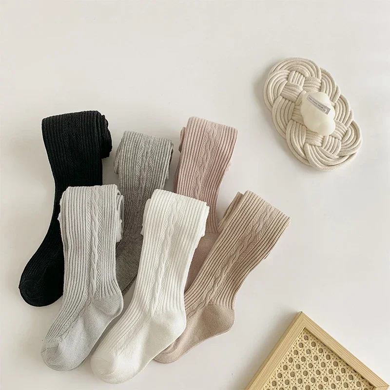 3Pieces Ribbed Tights for Girls Ballet Pantyhose Girls Baby Newborn White Tights 0-9Y Kids Clothes Children's Accessories
