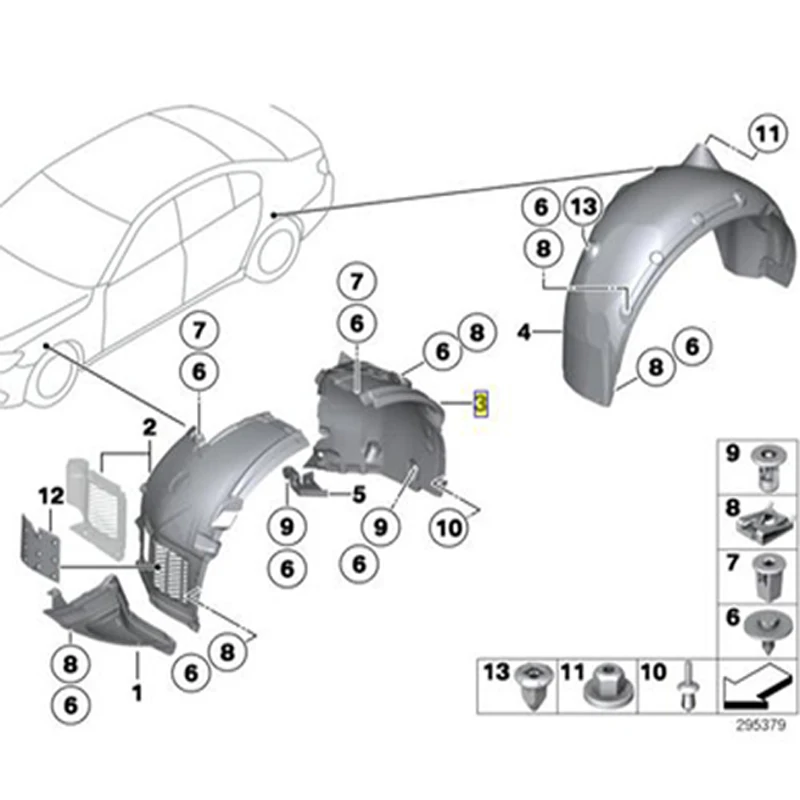 Car retainer clips Fender Liner Rivet Expanding Clip For BMW 1er 2er 3er 4er 5er 6er 7er 8er X1 X5 X6 Z1 Z4