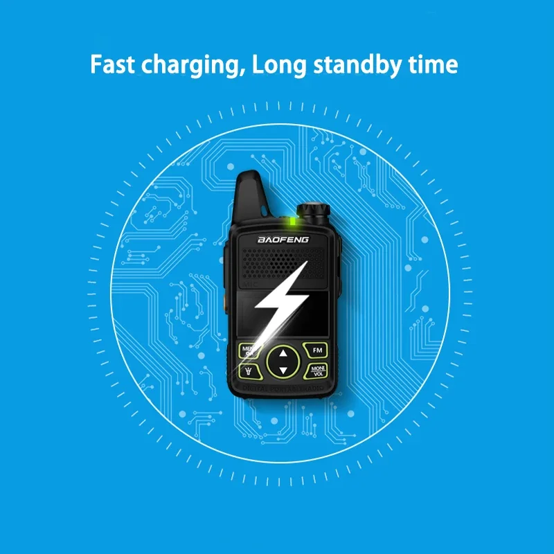 1/2/4PCS Baofeng BF-T1 MINI Walkie Talkie UHF 400-470MHz USB Charger Portable Two Way Radio Noise Cancellation Kids Gifts Toys 4