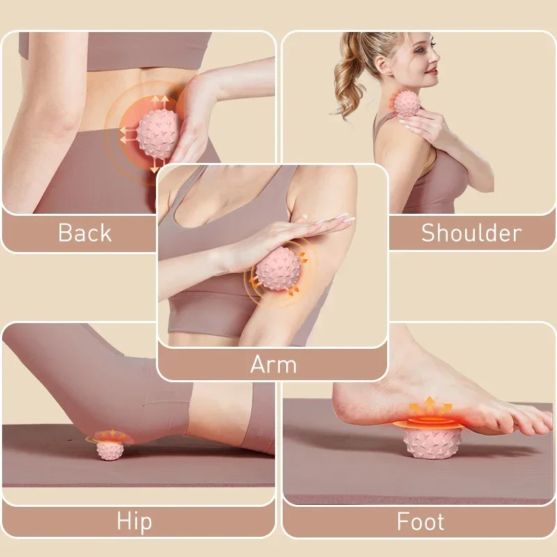 TPE Yoga Massage Ball Burr Roller Mini Fitness Ball Relieve Trigger Point Training Fascia Local Muscle Relaxation Exercise