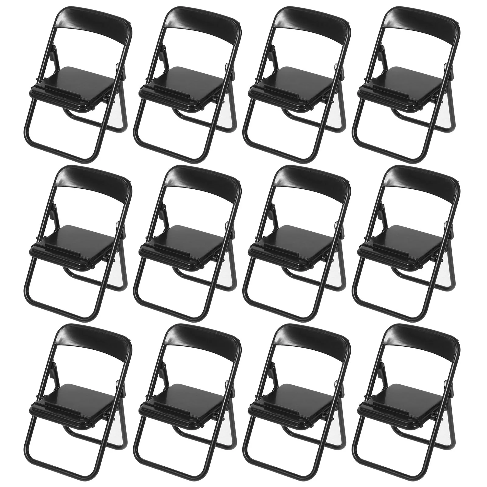 

Chair Stand Phone Miniature Mini Foldable Furniture Cell Desktop Desk House Holder Model Tiny Decor Accessories Folding Mobile