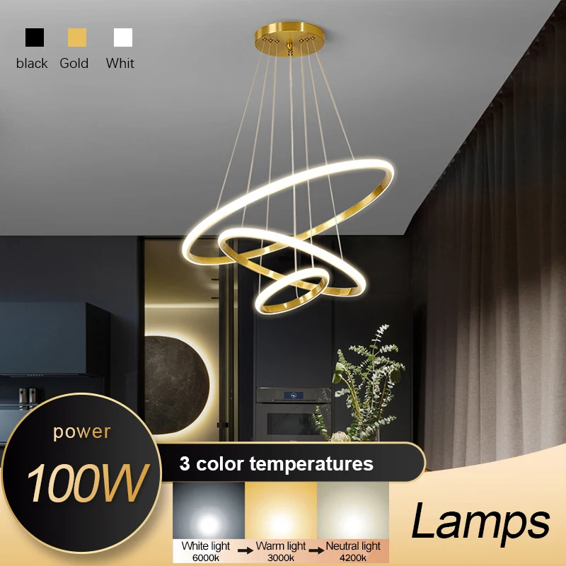 

Modern LED Chandelier For Living Room Bedroom Dining Room Study Style Ceiling Light Minimalist Design lamp