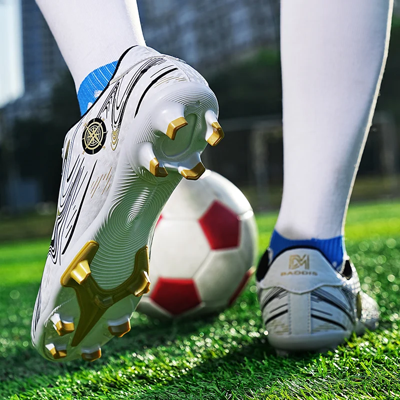 남성용 2024 축구 부츠, 통기성 사회용 축구 클릿, Ag Tf 십대 야외 축구화, 어린이 소년 미끄럼 방지, 신상