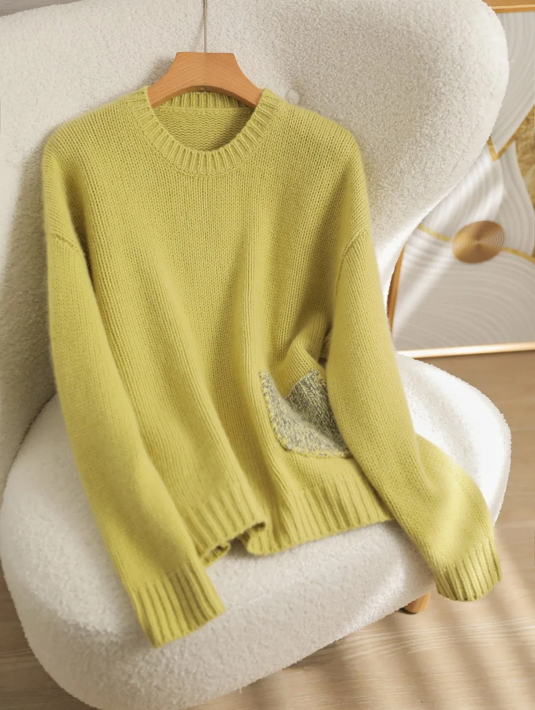 

2023 Women's Clothing Fashion simple thickened cashmere knitted sweater Autumn Winter New 1023