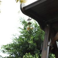 Metal Copper Wind Chime Pendant Door Decoration Alloy Bell Feng Shui Pendant Town House Lucky Dragon Money Shop Doorbell New 2
