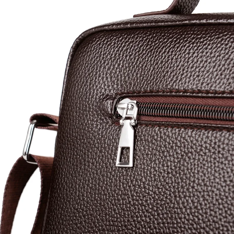 Men's Leather Briefcase Portable PU Leather Handbag New Fashion Briefcase leather briefcase