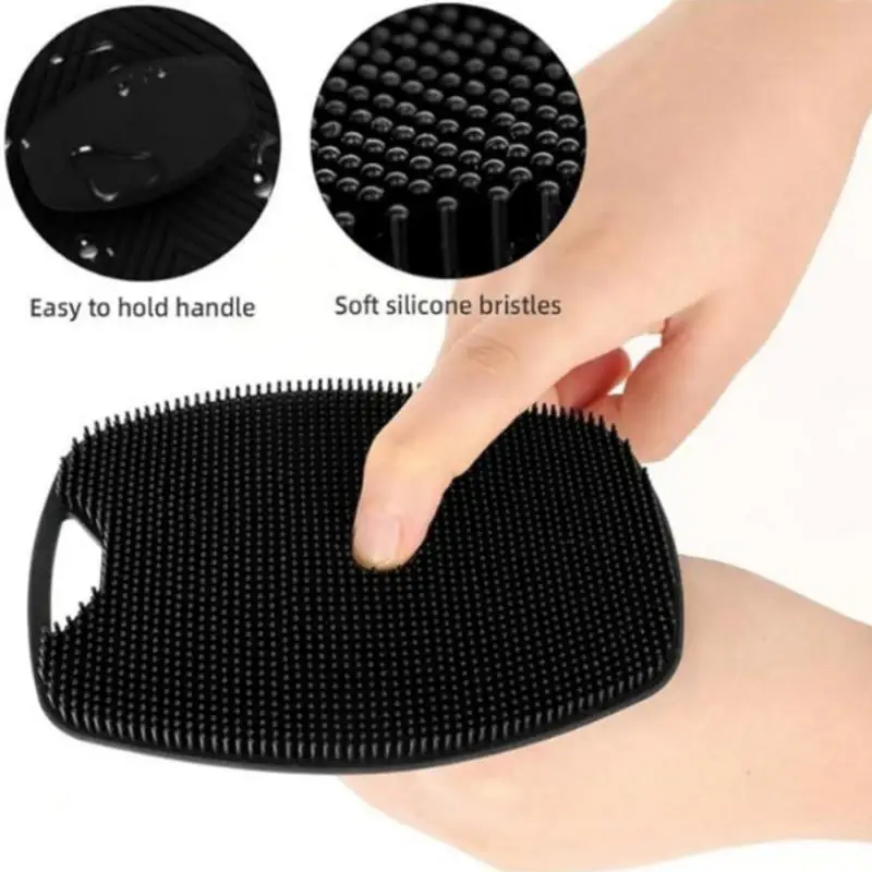 1/5pc Weiche Silikon Peeling Pinsel Reiniger Manuelle Körper Reinigung Pflege Wäscher Dusche Sanfte Massage Bad Für männer – Detail 6