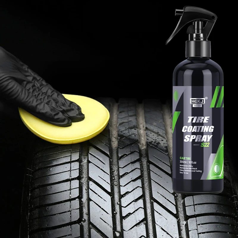 Car Tire Shine Brightener 50ml Wheel Type Gloss Spray Hgkj S22 Tire Polish Sealing Wax Hydrophobic Coating Cleaner Car Wash