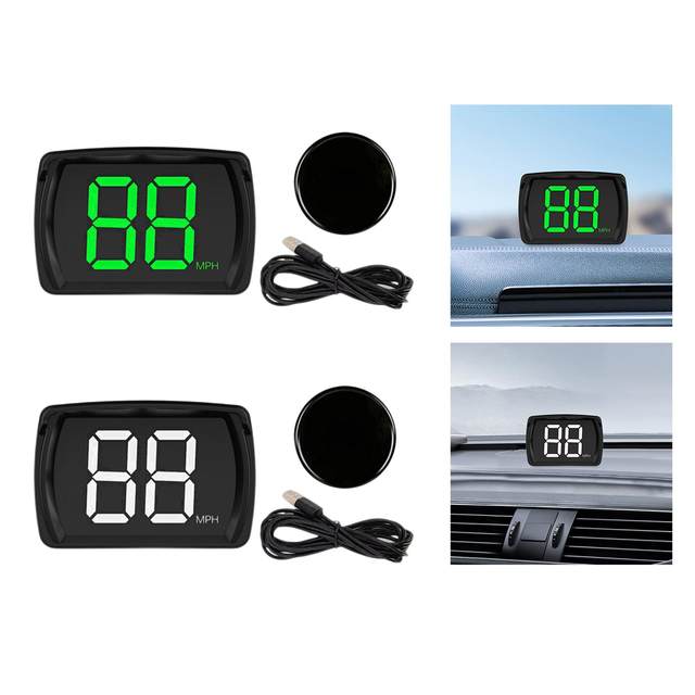 Generic HUD Head up Display Speedometer MPH Universal Plug and Play Auto Accessory for SUV Car Bus Vehicle Electric Scooter