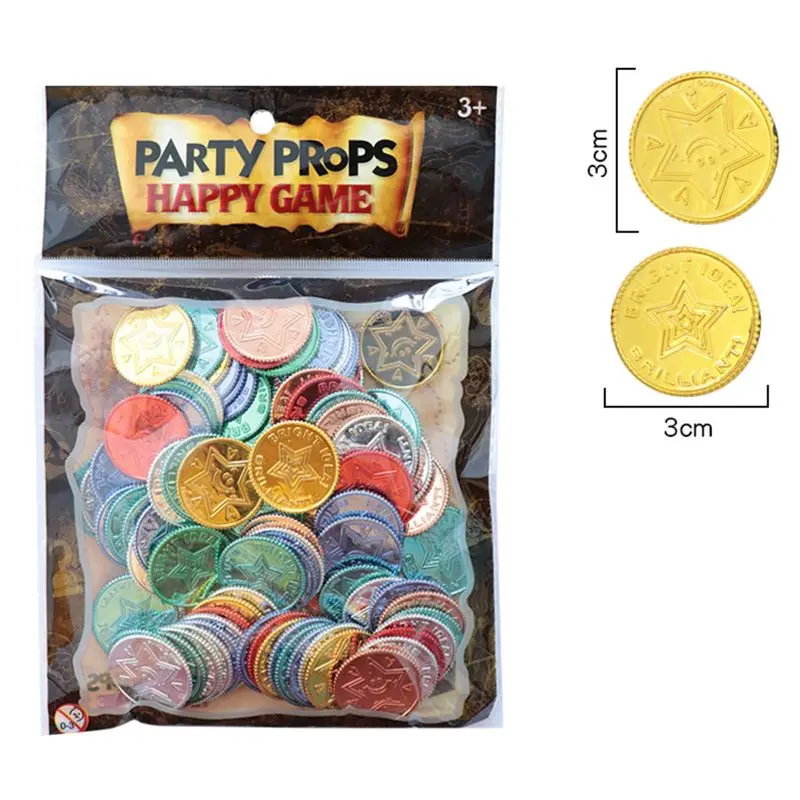 100 PCS Kids Funny Plastic Coins Toy Educational Toys for 6-8 Year Old Kids Brain Training Improve Intelligence Supplies 6