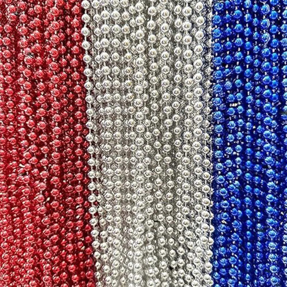 24 Stück Karneval 7 mm Perlen Halsketten Bulk Kostüm Halskette für Veranstaltungen und Partys Neuheit Metallic Farben Party Perlen Halsketten – Detail 3