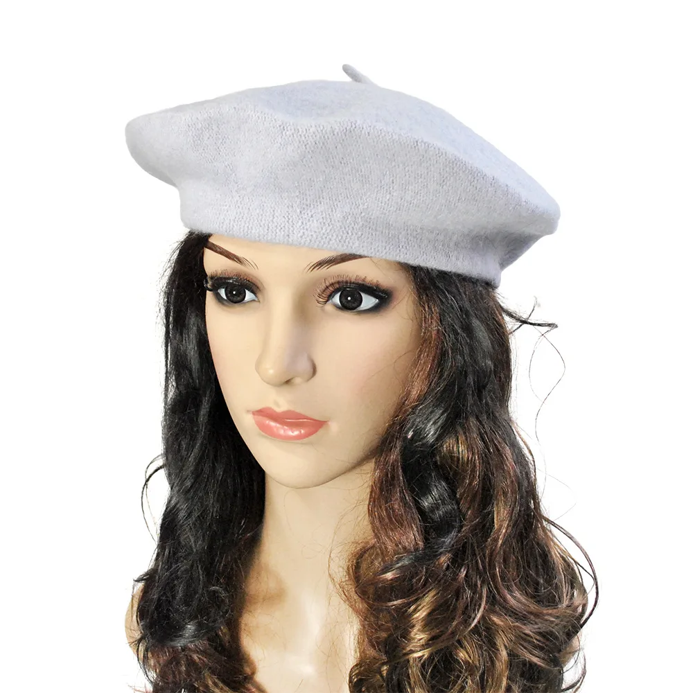 wool beret for men Women Girl Beret French Artist Warm Wool Winter Beanie Hat Cap Vintage Plain Beret Hats Solid Color Elegant Lady Winter Caps golf beret cap
