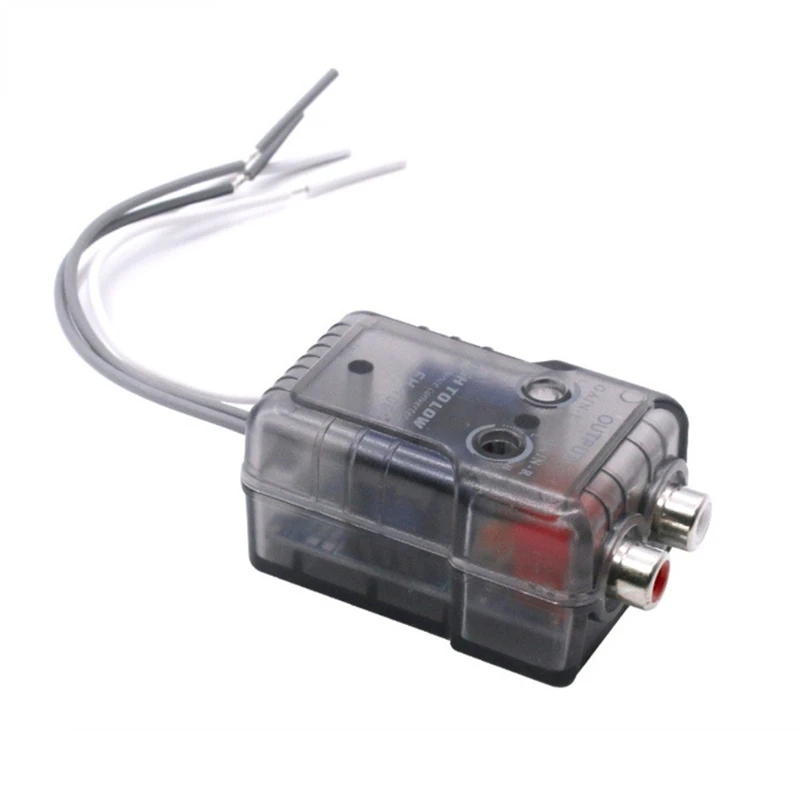 090E Car Adjustable Line Control Output Impedance Converter Wire High to Low Level Stereo RCA Adapter Amplifier Stereo