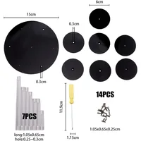 1Set 7-Tier Action Figure Stand Round Acrylic Display Stand Collectibles Organizer Holder Black Layered Display Stand 2