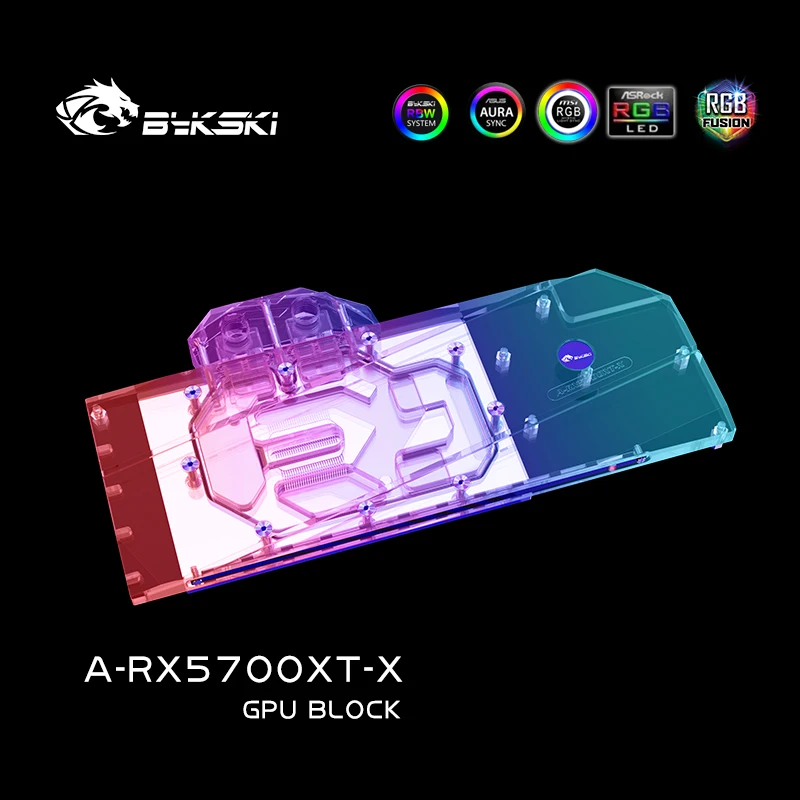 GPU Watercooled Block For AMD Radeon RX 5700 XT AsRock ASUS Radeon RX