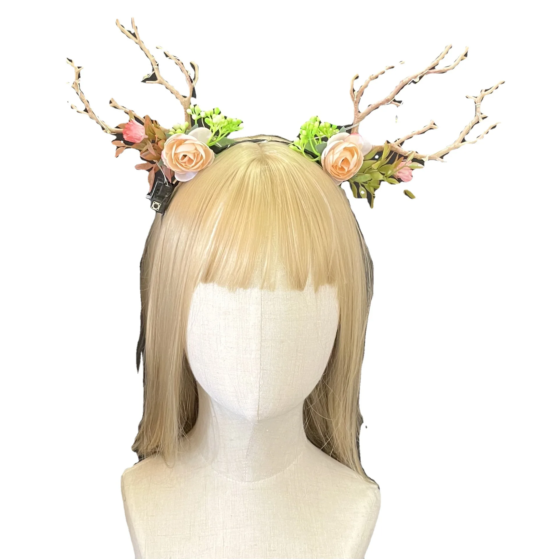New Christmas Antler Headband Net Red Moose Night Market Deer Luminous Headband Christmas Jewelry Hairpin Hair Accessories