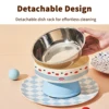 New Cat Bowls Pet Stainless Steel Bowls Cat High Foot Neck Protection Bowls Dog Large Capacity Feeding Device Dog Bowls Pet Bowl 5