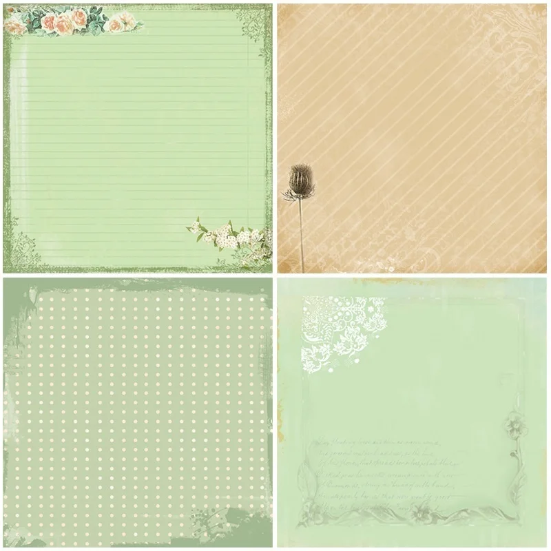 24 Sheets Craft Paper Pads Cutting Dies Art Background Origami Scrapbooking Card Making