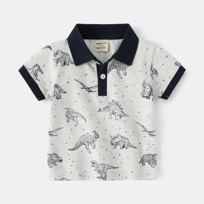 Polo T shirts for Children's Summer Outfit Boys Dinosaur Lion Car Rocket Full Print Short Sleeve Clothes Tops Kids Tees 1 3 5 7Y 14 Polo T shirts for Children's Summer Outfit Boys Dinosaur Lion Car Rocket Full Print Short Sleeve Clothes Tops Kids Tees 1 3 5 7Y