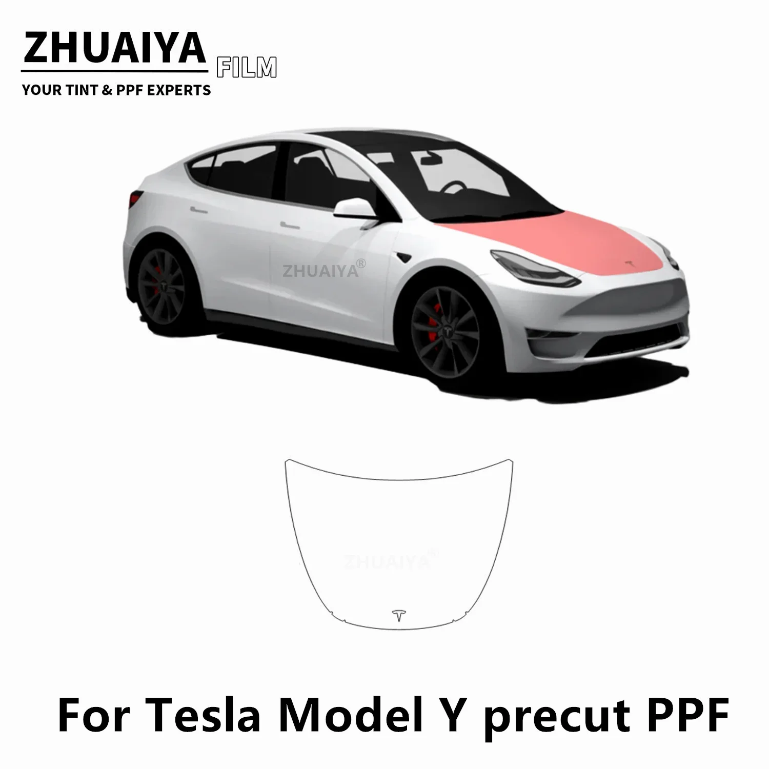 

2020-2024 For Tesla Model Y FulI Hood PPF Paint Protection Film 8mil car body film