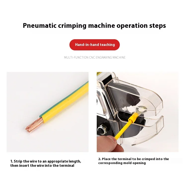JH AM10 Pneumatic Crimping Machine 1.3T 0.6-0.8Mpa for Insulated 6mm2, Non-insul