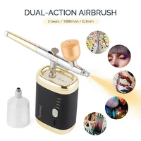 3 Levels Pressure Airbrush For Nail Art Paint Makeup Tattoo Cake Painting Spray Gun Face Hydration Sprayer 1