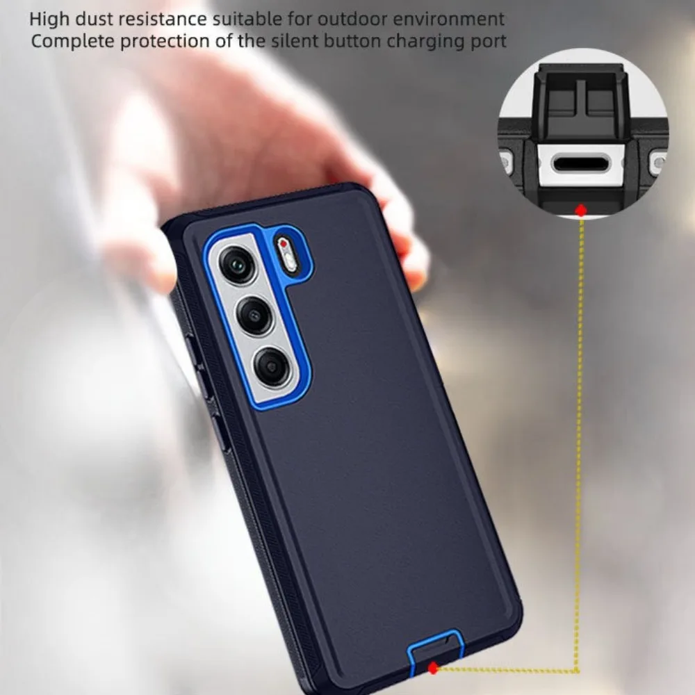 Rugged 3-Layer Protection Armor Case with Hybrid Defender Cover and Box