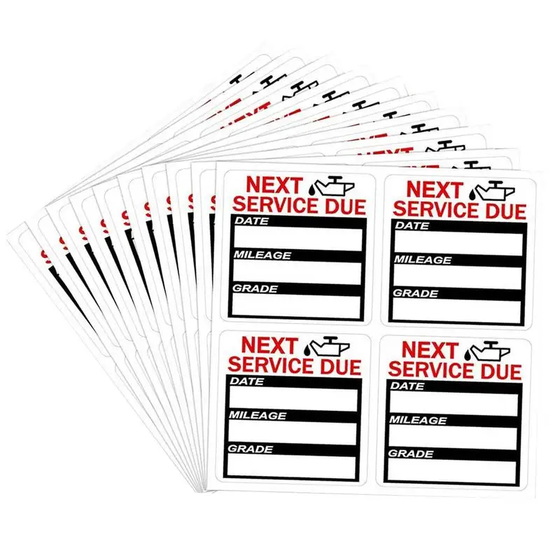 

40Pcs Auto Oil Change Maintenance Reminder Stickers car Engine Maintenance Service Windshield Sticker Next Service Due car Label