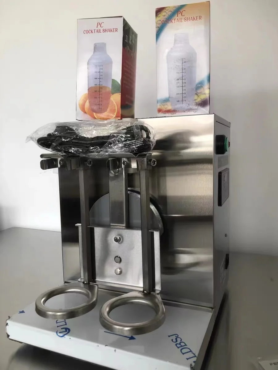 XEOLEO Boba shaker machine Double cup Bubble tea shaker machine for  500cc/700cc Cocktail shaker 60 Sec timing for milk tea