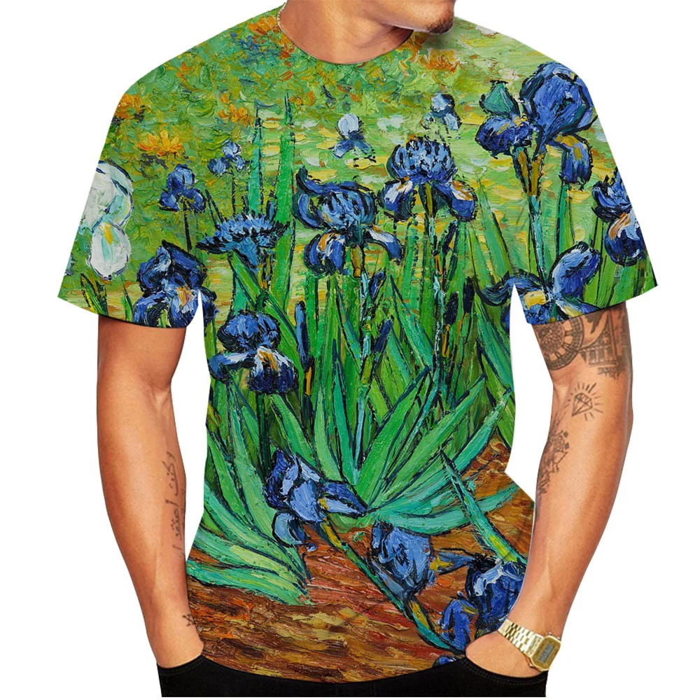 Floral 3D Print Short Sleeve T Shirt