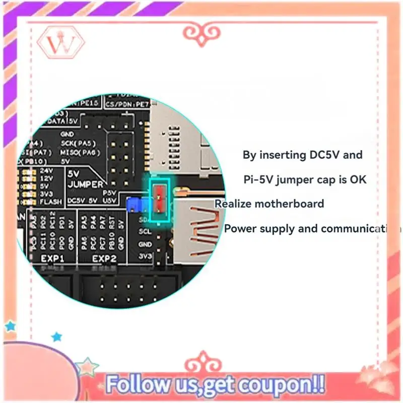 Upgraded Spider V3.0 H7 32 Bit Motherboard Drive 24V/48V Optional Power Supply Board 8 Axis TMC5160T TMC2209 Drive For Voron