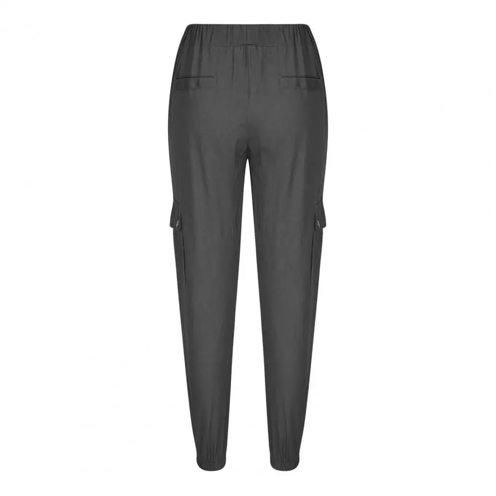 

Брюки-карго мужские прямые, дышащие брюки с кулиской, много карманов, эластичная талия, до щиколотки, свободные