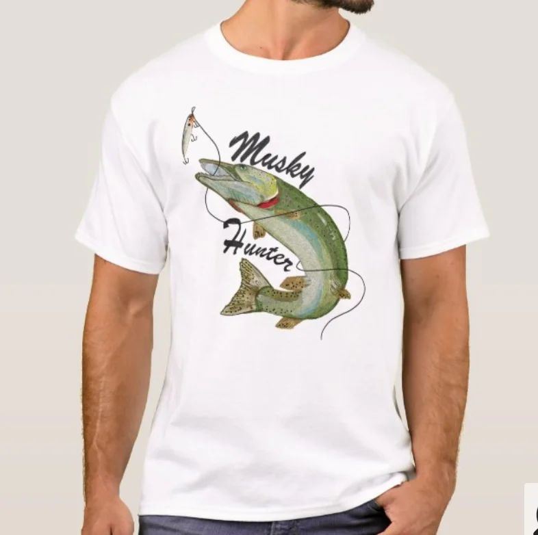 

Musky Hunter Fishing Fisherman Angler Gift T-Shirt. Summer Cotton Short Sleeve O-Neck Mens T Shirt New S-3XL