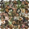 50PCS Retro Cartoon Zoo Wild Animals Stickers for Toy DIY Phone Luggage Skateboard Laptop Kawaii Decals Graffiti Sticker 1